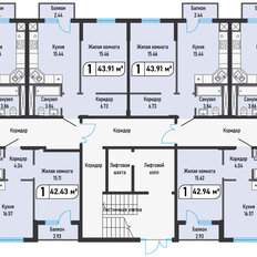 Квартира 44 м², 1-комнатная - изображение 2