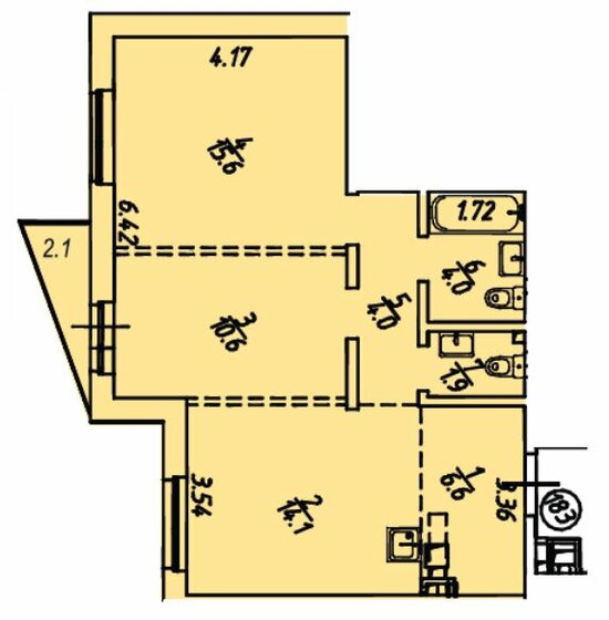 58,9 м², 2-комнатная квартира 8 658 300 ₽ - изображение 1