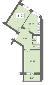 Квартира 57 м², 2-комнатная - изображение 1