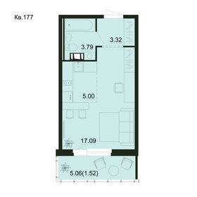 Квартира 30,7 м², студия - изображение 2