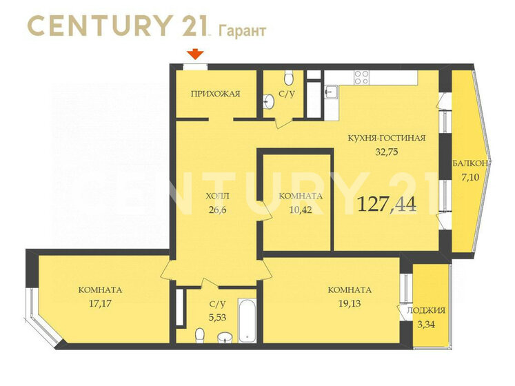 117 м², 4-комнатная квартира 18 000 000 ₽ - изображение 1