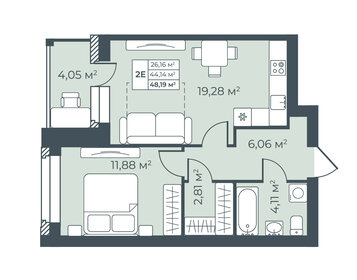 66,4 м², 2-комнатная квартира 4 847 200 ₽ - изображение 54