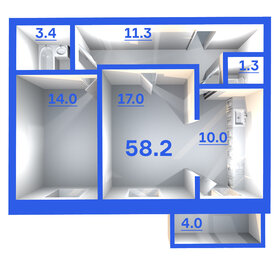 65 м², 2-комнатная квартира 8 200 000 ₽ - изображение 63