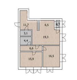 Квартира 84 м², 3-комнатная - изображение 1