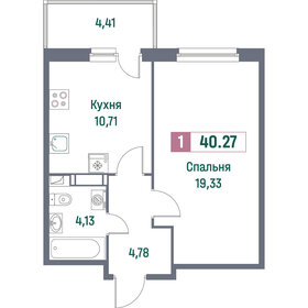 Квартира 40,3 м², 1-комнатная - изображение 1