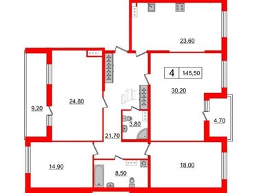 Квартира 145,5 м², 4-комнатная - изображение 1