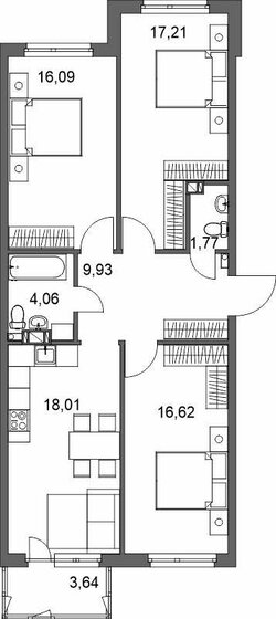 86,6 м², 4-комнатная квартира 9 964 311 ₽ - изображение 1