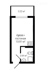 Квартира 18,2 м², студия - изображение 1