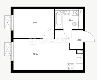 Квартира 32,4 м², 1-комнатная - изображение 1