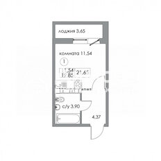 Квартира 21,7 м², студия - изображение 2