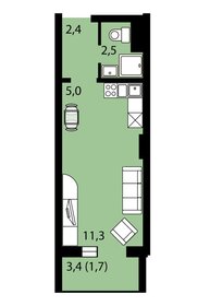 Квартира 23 м², 1-комнатная - изображение 5