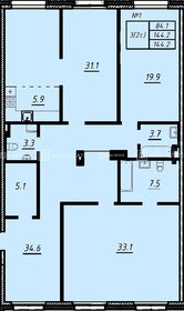 Квартира 144,2 м², 3-комнатная - изображение 1
