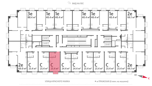 25,4 м², квартира-студия 10 474 096 ₽ - изображение 25