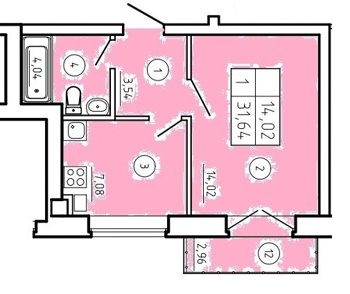 31,6 м², 1-комнатная квартира 2 746 000 ₽ - изображение 50