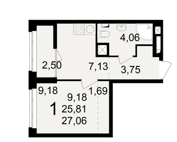 18 м², квартира-студия 2 270 000 ₽ - изображение 124