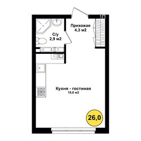 Квартира 25,7 м², студия - изображение 1