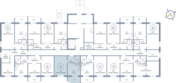 41,3 м², 1-комнатная квартира 3 890 000 ₽ - изображение 17