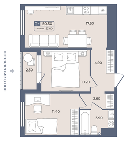 51,8 м², 3-комнатная квартира 5 600 000 ₽ - изображение 120