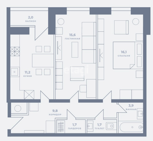 60 м², 2-комнатная квартира 5 650 000 ₽ - изображение 39