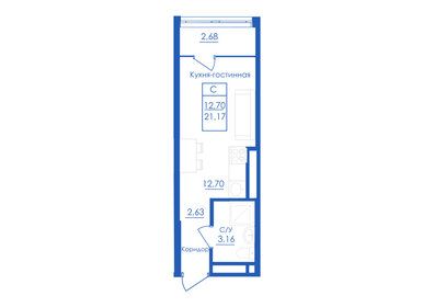 21,2 м², квартира-студия 2 538 240 ₽ - изображение 10
