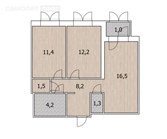 67,4 м², 3-комнатная квартира 8 880 000 ₽ - изображение 11