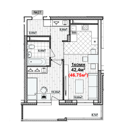 82,6 м², 2-комнатная квартира 10 999 000 ₽ - изображение 122