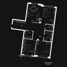 98,5 м², 3-комнатная квартира 25 732 500 ₽ - изображение 23