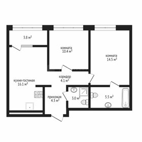 Квартира 61,8 м², 2-комнатная - изображение 1