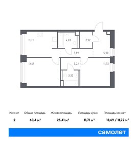 61 м², 3-комнатная квартира 40 100 924 ₽ - изображение 6