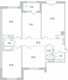 91 м², 4-комнатная квартира 18 900 000 ₽ - изображение 98