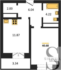 Квартира 40,7 м², 1-комнатная - изображение 1