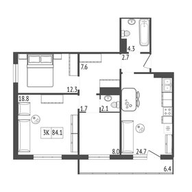 61 м², 3-комнатная квартира 6 500 000 ₽ - изображение 67