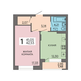 53 м², 1-комнатная квартира 4 800 000 ₽ - изображение 41