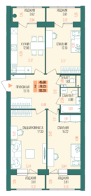 90 м², 4-комнатная квартира 6 450 000 ₽ - изображение 91