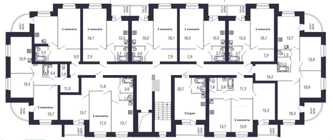 Квартира 59,6 м², 2-комнатная - изображение 1