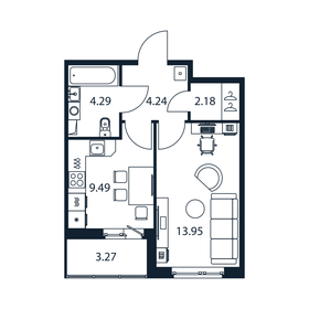 36,1 м², 1-комнатная квартира 5 156 580 ₽ - изображение 10