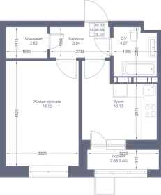 42,1 м², 1-комнатная квартира 9 636 320 ₽ - изображение 91