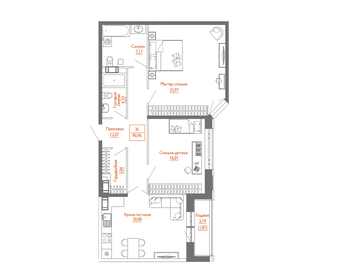 148,4 м², 3-комнатная квартира 26 500 000 ₽ - изображение 6