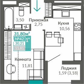 30,5 м², 1-комнатная квартира 4 290 000 ₽ - изображение 35