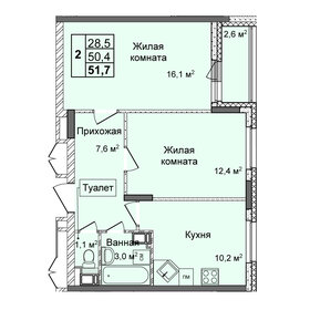 51,6 м², 2-комнатная квартира 8 127 000 ₽ - изображение 38