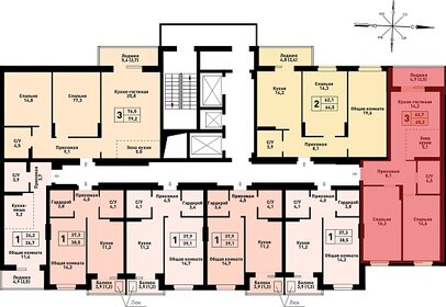 Квартира 65,2 м², 3-комнатная - изображение 2