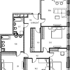 Квартира 159,2 м², 4-комнатная - изображение 3