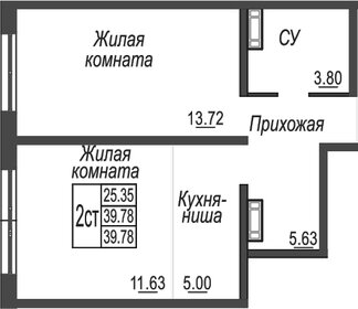 33,3 м², квартира-студия 3 600 000 ₽ - изображение 38