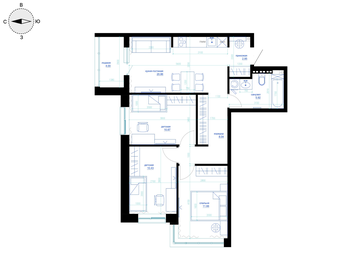 Квартира 69,6 м², 1-комнатная - изображение 2