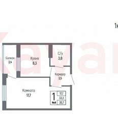 Квартира 36,7 м², 1-комнатная - изображение 2