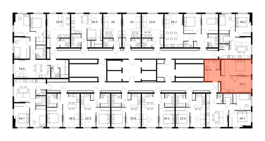 40 м², 1-комнатная квартира 11 790 000 ₽ - изображение 77