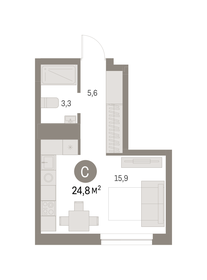 28,5 м², квартира-студия 6 160 000 ₽ - изображение 9