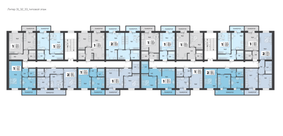 32,7 м², 1-комнатная квартира 3 000 000 ₽ - изображение 92