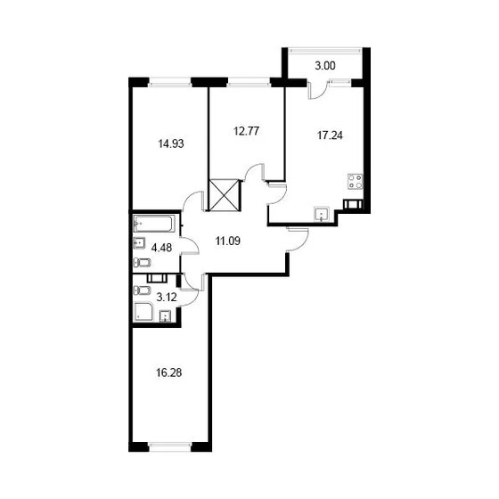 81,4 м², 3-комнатная квартира 12 292 910 ₽ - изображение 1