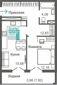 Квартира 48,7 м², 1-комнатная - изображение 1